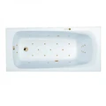 Гидромассажная акриловая ванна Jacob Delafon Patio E6810RU-01 ULTRA GL,  150 х 70 см, каркас в подарок, белая, форсунки золото E6810RU-01 ULTRA GL