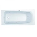 Гидромассажная акриловая ванна Jacob Delafon Patio E6812RU-01 LINE CR, 170 х 70 см, каркас в подарок, белая, форсунки хром E6812RU-01 LINE CR