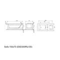 Гидромассажная акриловая ванна Jacob Delafon Sofa E6D300RU-00 ULTRA NANO CR, 150 x 70 см, белая, форсунки хром E6D300RU-00 ULTRA NANO CR