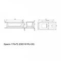 Гидромассажная акриловая ванна Jacob Delafon Spacio E6D161RU-00 LINE BR, 170 х 75 см, белая, форсунки бронза E6D161RU-00 LINE BR