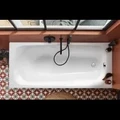 Ванна чугунная Jacob Delafon Melodie E2932-00, 160 x 70 см, белая, ножки и слив-перелив в подарок E2932-00