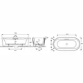 Ванна чугунная Jacob Delafon Volute 170 х 80 см, отдельностоящая, 6D063-00 6D063-00