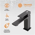 Orange Lutz M04-021b однозахватный смеситель для раковины без донного клапана. Цвет: чёрный M04-021b
