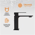 Orange Lutz M04-021b однозахватный смеситель для раковины без донного клапана. Цвет: чёрный M04-021b