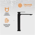 Orange Lutz M04-121b однозахватный смеситель для накладной раковины без донного клапана. Цвет: чёрный M04-121b