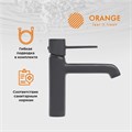 Orange Karl M05-021b однозахватный смеситель для раковины без донного клапана, цвет: чёрный M05-021b
