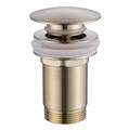 Донный клапан ABBER AF0009G для раковины с переливом, клик-клак, золото матовое 6703 - фото 59815