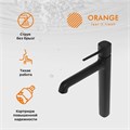 Orange Karl M05-121b однозахватный смеситель для накладной раковины без донного клапана, цвет: чёрный M05-121b
