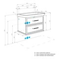 Тумба под раковину AQUATON Нео-Классика 65 2 ящика, кипарис 1A290101NC5E0 1A290101NC5E0