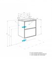 Тумба под раковину AQUATON Люмин 50 белый матовый 1A294101A52B0 1A294101A52B0