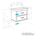 Тумба под раковину AQUATON Нео-Классика 65 2 ящика, мускат 1A290101NCR30 1A290101NCR30