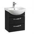 Тумба под раковину AQUATON Ария 50 М чёрный глянец 1A140001AA950 1A140001AA950