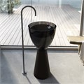 Раковина отдельностоящая прозрачная ABBER Kristall AT2703Onyx-Black черный/черный матовый 6813 - фото 60204