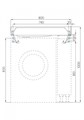 Раковина AQUATON Рейн 80 графит 1A72113KRW210 1A72113KRW210