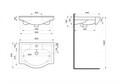 Раковина Santek Селигер 60 отверстие под смеситель 1WH110268 1WH110268