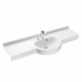 Раковина AQUATON Отель 5/150 белая с навесами 1A70133NOT010 1A70133NOT010