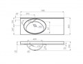 Раковина AQUATON Отель 3/120 левая белая с навесами 1A70093NOT01L 1A70093NOT01L