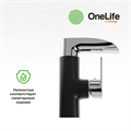 1Life (OneLife by Orage) P08-921b Полимерный смеситель для раковины черно-хромированный с поворотным изливом P08-921b - фото 6025 1Life (OneLife by Orage) P08-921b Полимерный смеситель для раковины черно-хромированный с поворотным изливом P08-921b - фото 6025