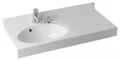 Раковина AQUATON Отель 3/100 левая белая с навесами 1A70073NOT01L 1A70073NOT01L