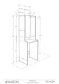 Шкаф - колонна AQUATON Лондри белый, для стиральной машины 1A260503LH010 1A260503LH010
