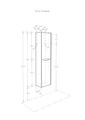 Шкаф - колонна AQUATON Оливия грей, дуб ойстер 1A254603OLUG0 1A254603OLUG0