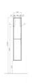 Шкаф - колонна AQUATON Рико белый, ясень фабрик 1A216603RIB90 1A216603RIB90