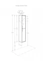 Шкаф - колонна AQUATON Рико белый, ясень фабрик 1A216603RIB90 1A216603RIB90