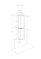 Шкаф - колонна AQUATON Скай ПРО белый глянец левый 1A238603SY01L 1A238603SY01L
