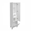 Шкаф - колонна AQUATON Симпл двустворчатая с бельевой корзиной белый 1A137403SL010 1A137403SL010