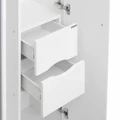 Шкаф - колонна AQUATON Симпл двустворчатая с бельевой корзиной белый 1A137403SL010 1A137403SL010
