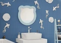 Зеркало AQUATON Каспер Мишка фигурное голубое матовое 1A283502CR0E0 1A283502CR0E0