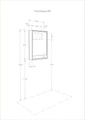 Зеркальный шкаф AQUATON Капри 60 таксония темная 1A230302KPDB0 1A230302KPDB0