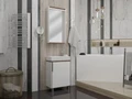 Зеркальный шкаф AQUATON Бэлла 45 белый, джара 1A221702BBAZ0 1A221702BBAZ0