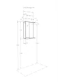 Зеркальный шкаф AQUATON Ронда PRO 55 дуб соммерсет 1A208602RSC2L 1A208602RSC2L