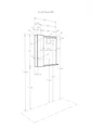 Зеркальный шкаф AQUATON Рене 80 белый, грецкий орех 1A222502NRC80 1A222502NRC80