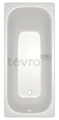 TEVRO Ванна стальная 150х75х40 см. с опорной подставкой, без ранта, белый лотос, форма Тонда, ВИЗ Т-52302