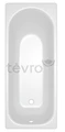 TEVRO Ванна стальная 170х70х40 см. с опорной подставкой, без ранта, белый лотос, форма Аула, ВИЗ Т-72802