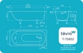 TEVRO Ванна стальная 170х70х40 см. с опорной подставкой, без ранта, белый лотос, форма Аула, ВИЗ Т-72802