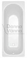 DONNA VANNA Ванна стальная 170x70x40 cм. с опорной подставкой,без ранта,белая орхидея, ф.Аула, ВИЗ DV-75801