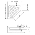 Душевой поддон трапеция RGW BT/CL-S 16180588-51