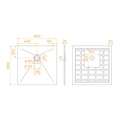 Душевой поддон квадрат STONE TRAY-W 14152088-01-11