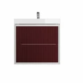 Фасад для тумбы в ванную 60см Watersense Carol цвет бургундия волна W02071 W02071