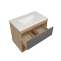 Фасад для тумбы в ванную 75 см Watersense цвет графит W00960