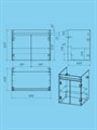 Тумба подвесная с раковиной для ванной 80 см Watersense Paula корпус дуб фасад графит W01915