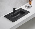 Встраиваемая сверху черная матовая раковина для ванной Gid Bm9080s 72209