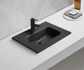 Встраиваемая сверху черная матовая раковина для ванной Gid Bm9060s 72208