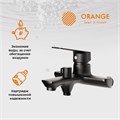Orange Aristo M19-300b цвет черный:
1) Смеситель для ванны/душа;
2) Ручной душ 110 мм, 3 режима;
3) Шланг в металлической оплётке 1500 см;
4) Держатель настенный с 6 углами наклона. M19-300b