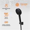 Orange Mia M34-320b, set 4 in 1, цвет черный:
1) Смеситель для душа;
2) Душевой набор: 3-режимный ручной душ 110 мм с силиконовыми наконечниками, шланг 1500 мм, держатель M34-320b
