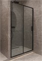 Timo Душевая дверь TD-120/03C-6, раздвижная 1950*1200, профиль черный, стекло прозрачное 6 мм T01