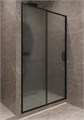 Timo Душевая дверь TD-150/03F-6, раздвижная 1950*1500, профиль черный, стекло матовое 6 мм T06